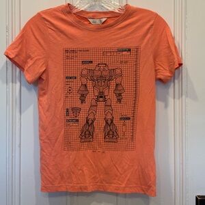 H&M Youth Robot Graphic T-Shirt - Size M (8-10)